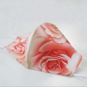 Handmade Blush Rose Face Mask